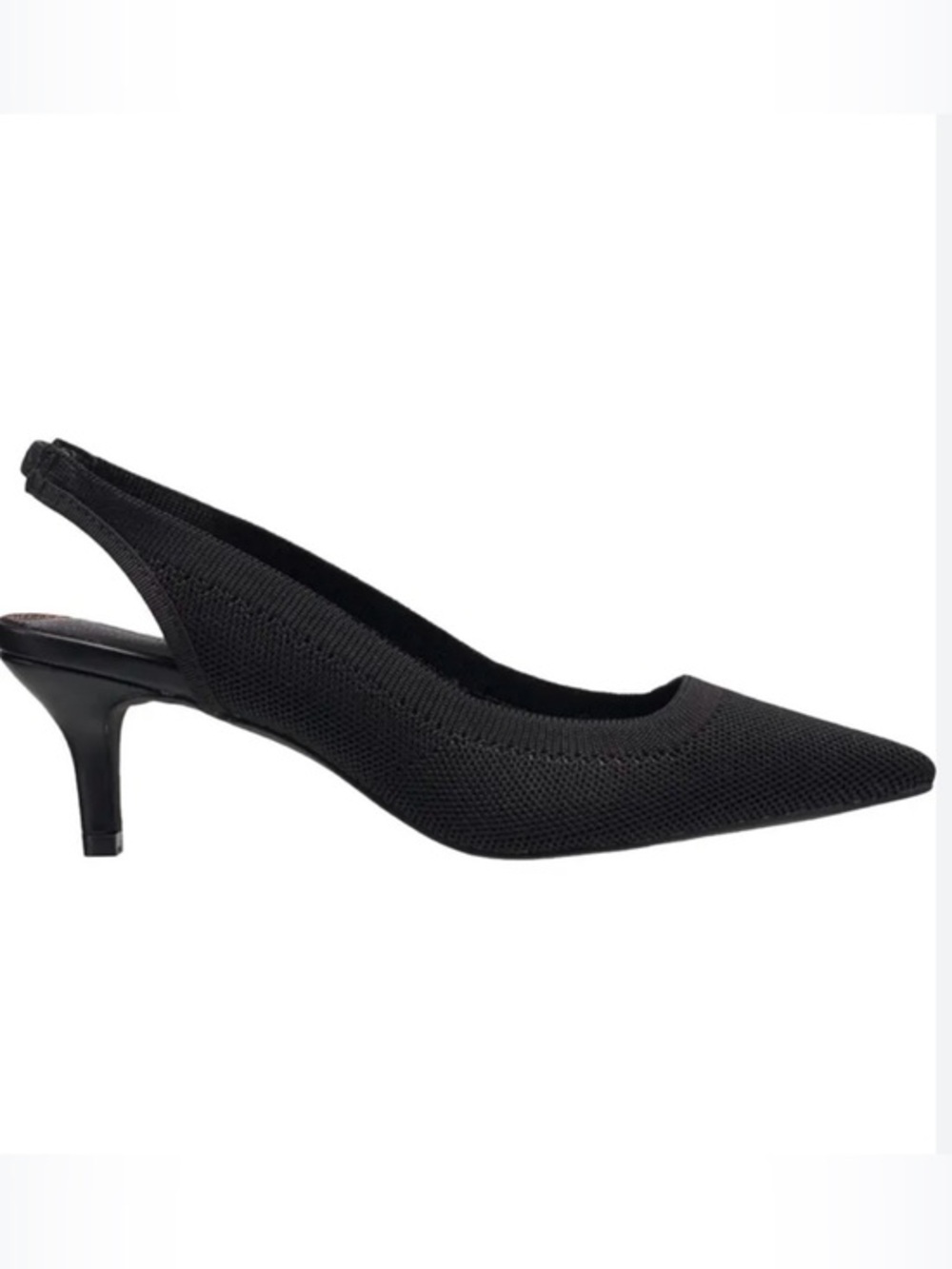 French connection • viva sling back kitten heel black size 10 • stretch knit